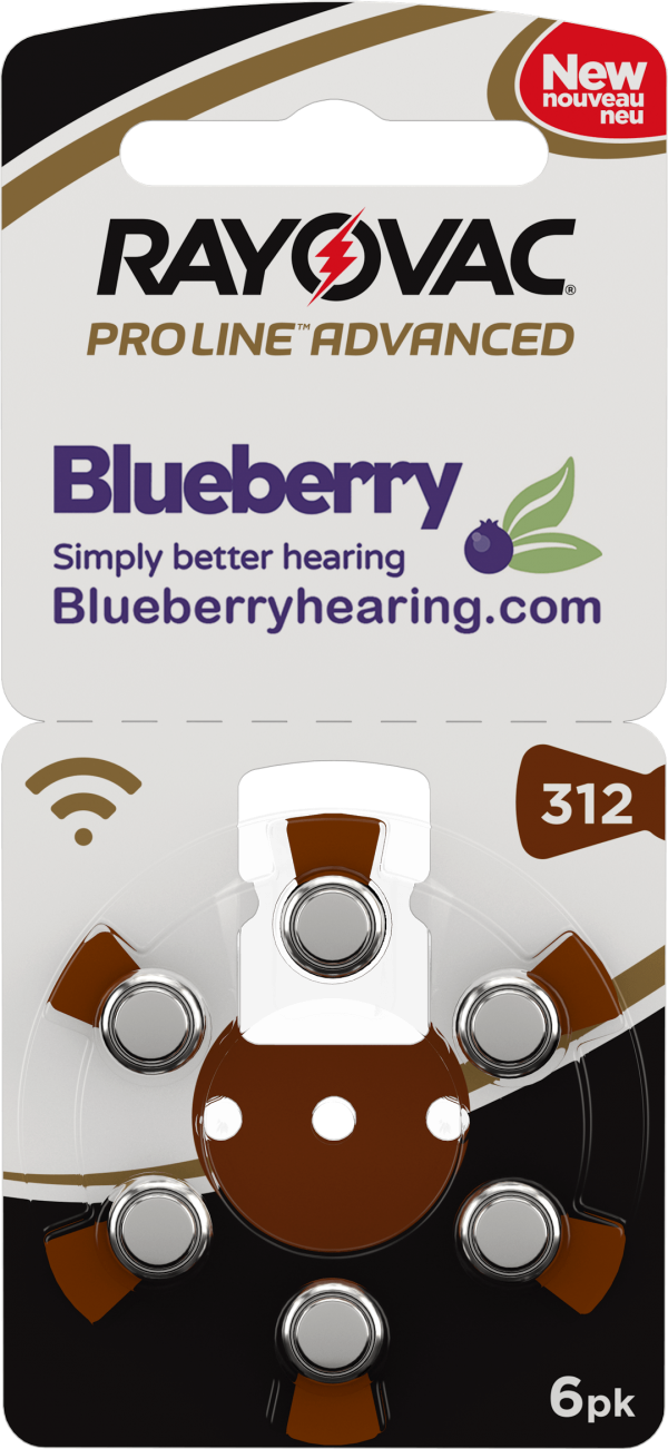 Rayovac Blueberry Hearing Aid Battery Size 312 Brown