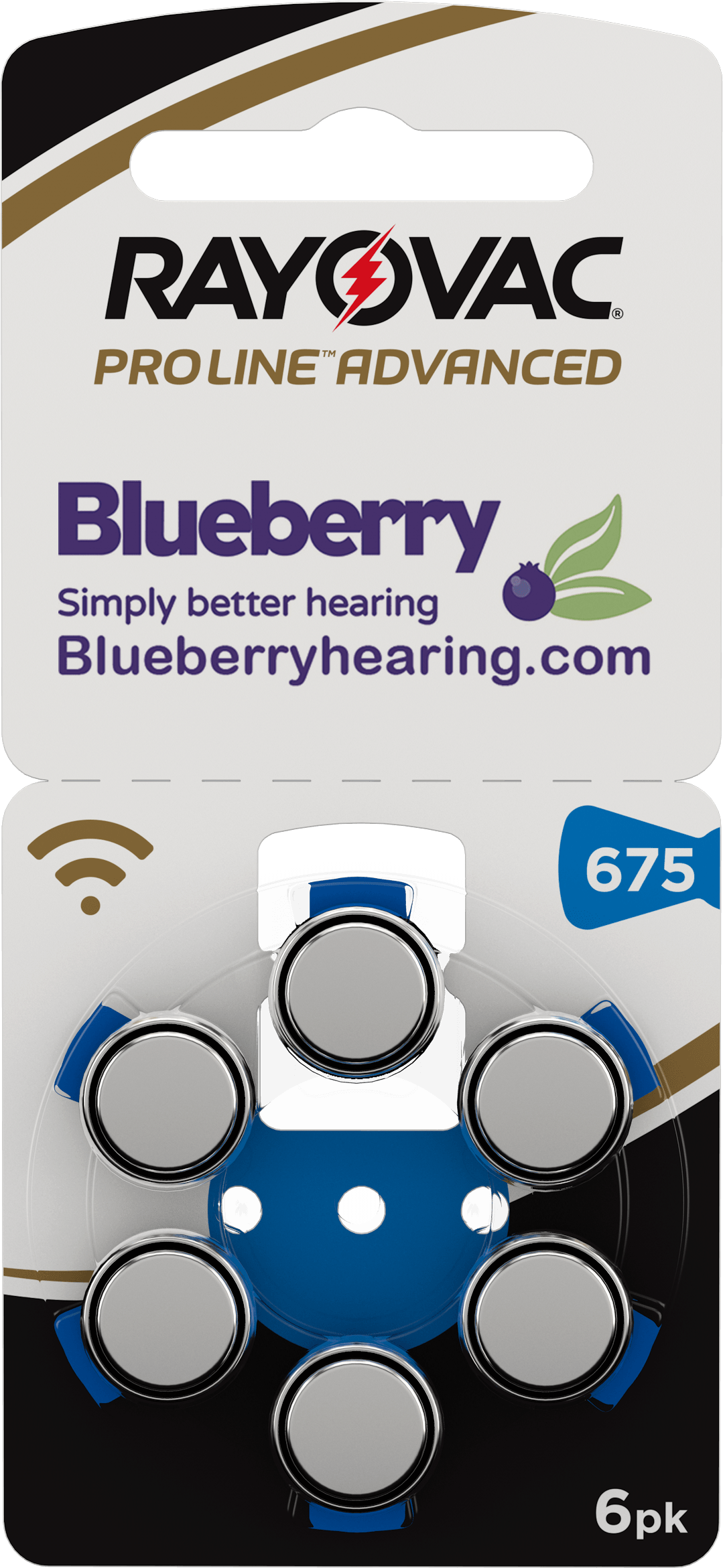 Rayovac Blueberry Hearing Aid Battery Size 675 Blue
